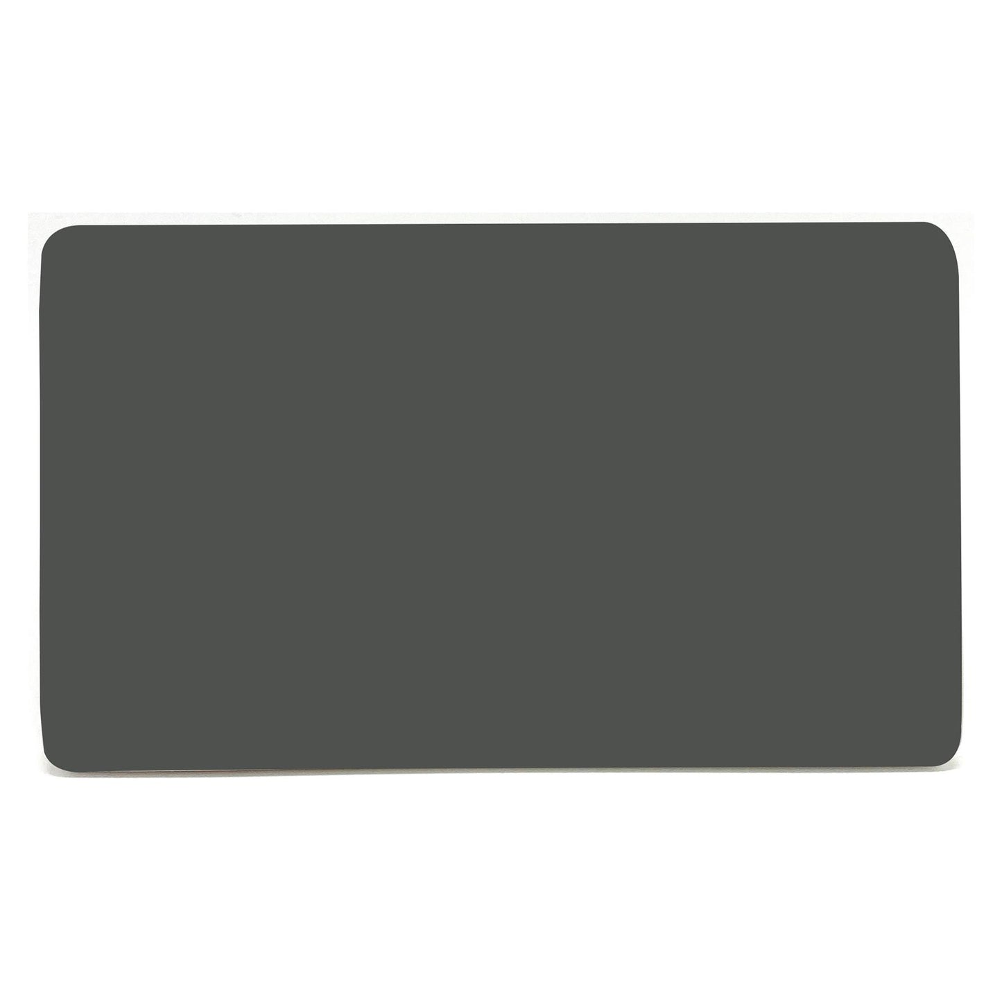 Trendi Switch Artistic Modern Glossy Decorative Screwless Standard Double Wall Blanking Plate for Electrical Sockets, Outlet with Screws in Charcoal Grey - ART-2BLKCH