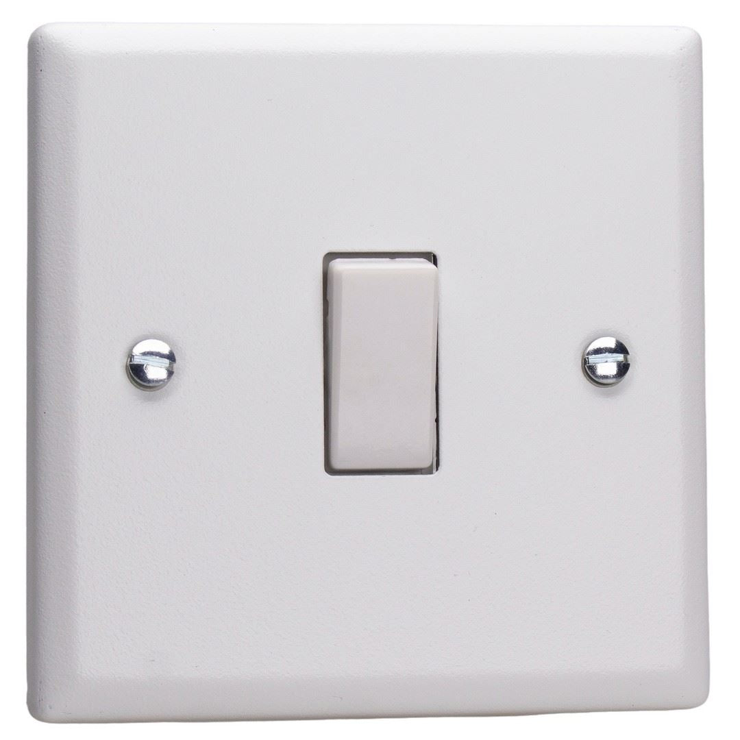 Varilight 1-Gang 10A 1- or 2-Way Rocker Switch in Urban Chalk White w/ White