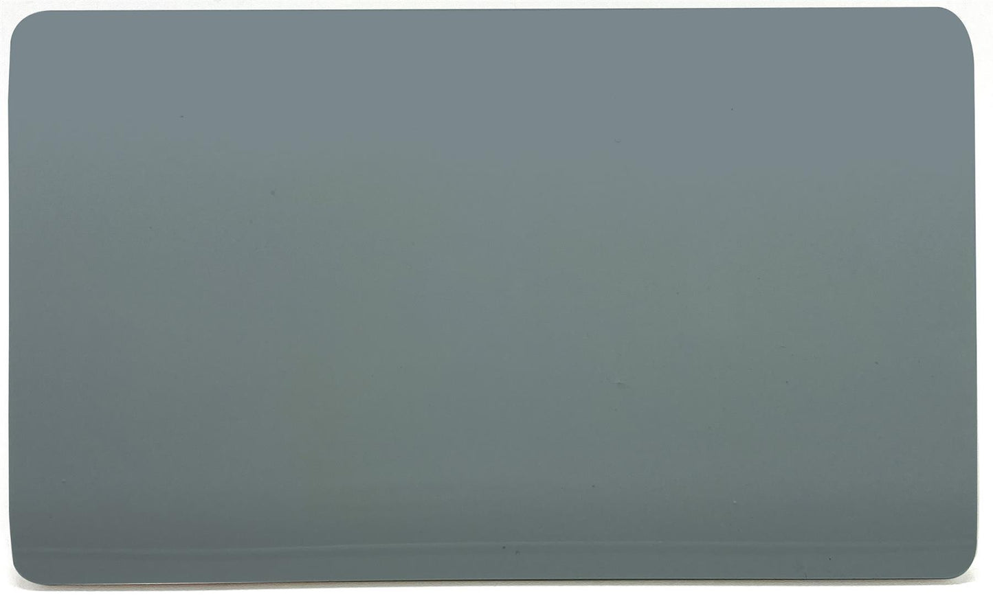 Trendi 2 Gang Artistic Modern Glossy Tactile Double Blanking Plate Cool Grey