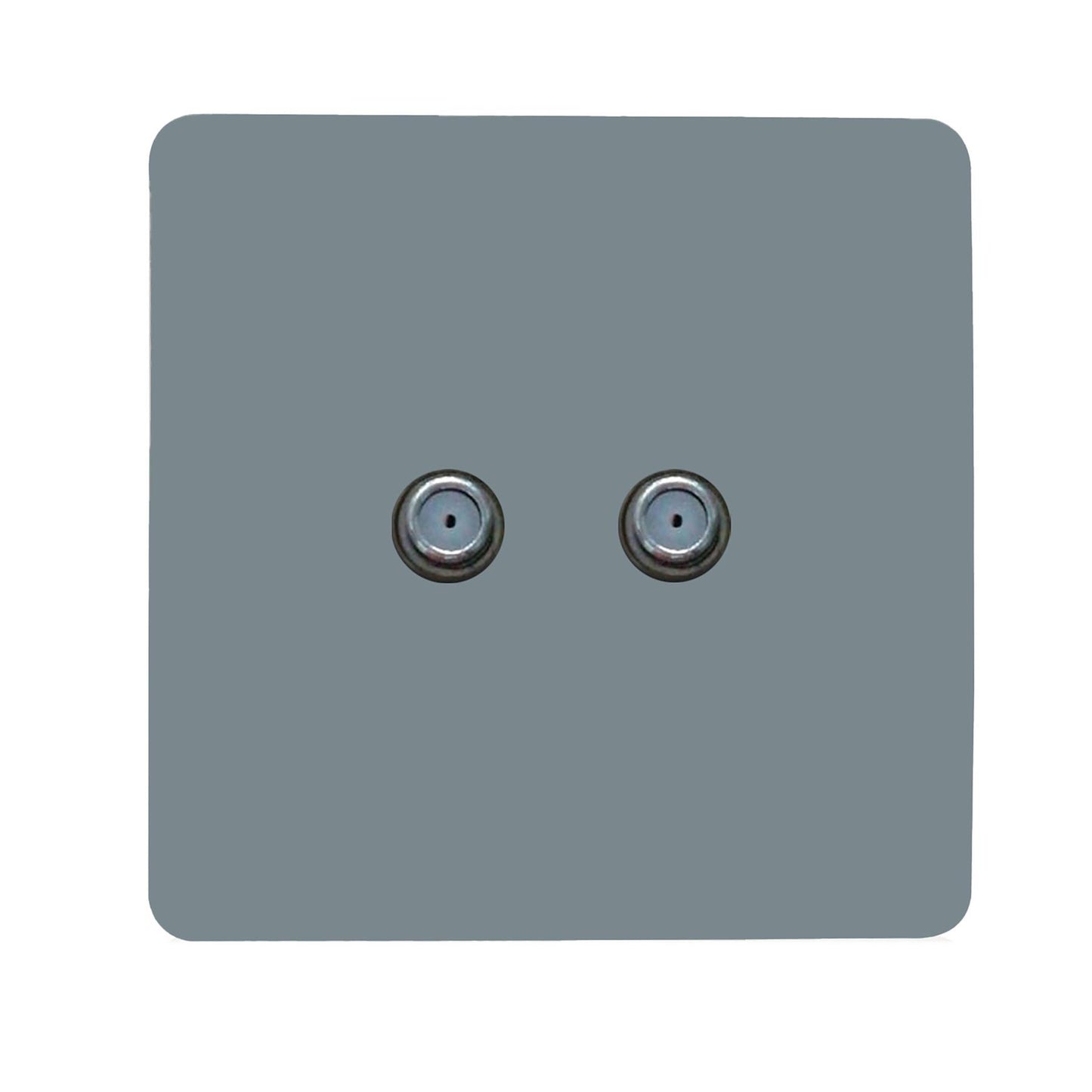 Trendi Switch 2 Gang Male F-Type Satellite Television Socket in Light Grey