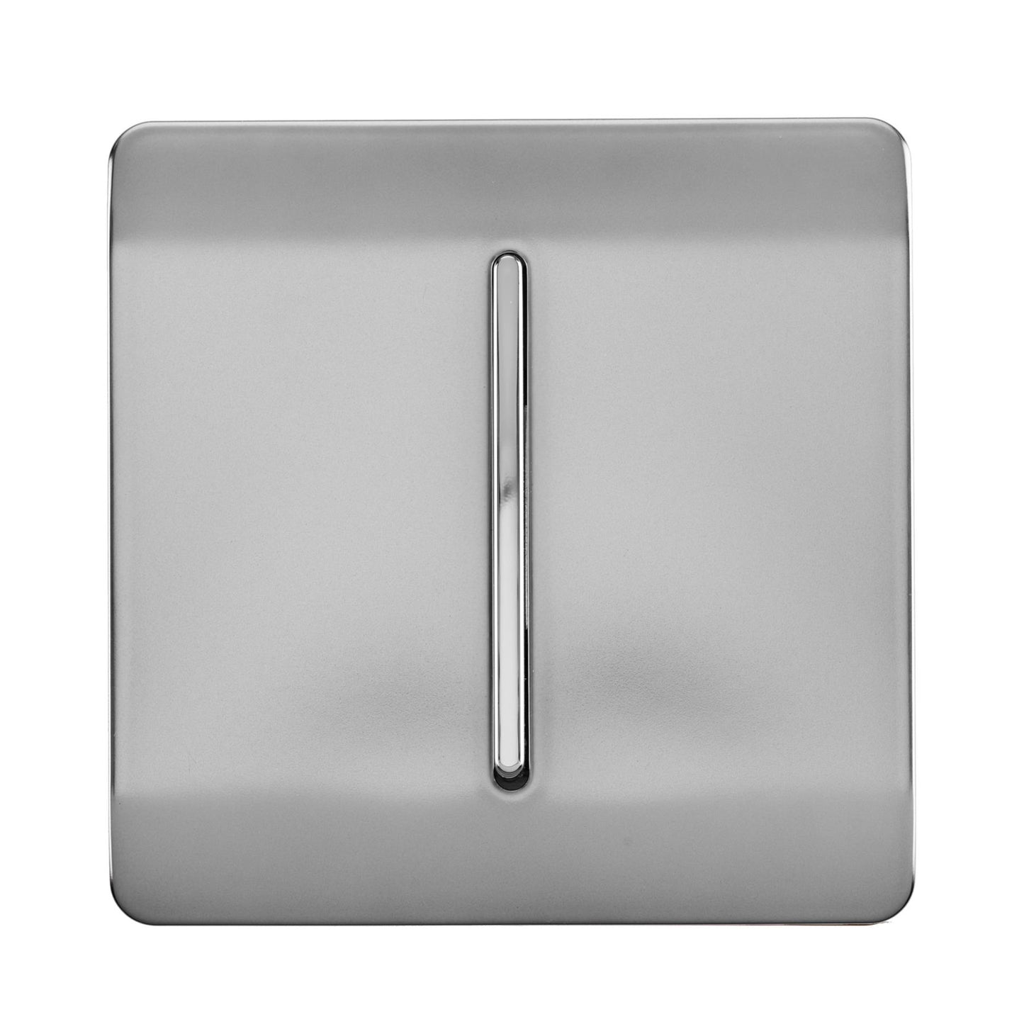 Trendi Switch 1 Gang Retractive Home Automation Switch in Brushed Steel