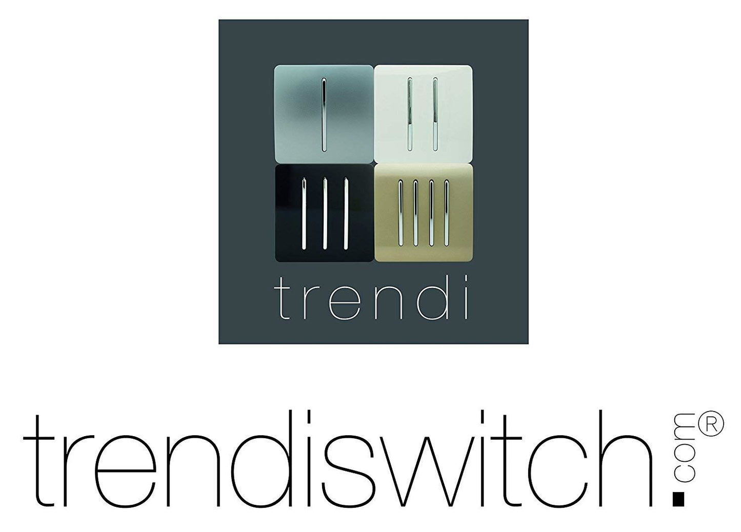 Trendi 1 Gang Artistic Modern 13 Amp Switched Plug Socket Black ART-SKT13BK