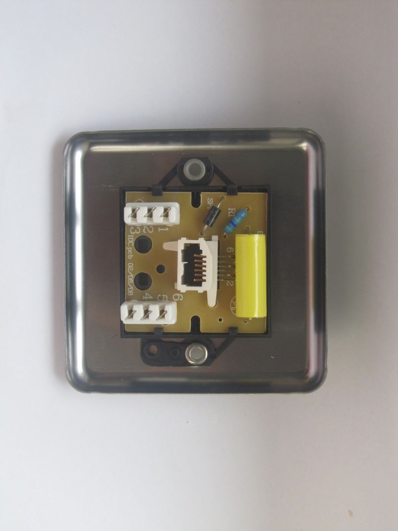 Varilight 1 Gang BT Telephone Master Socket Matt Chrome Finish White Insert XSTMW