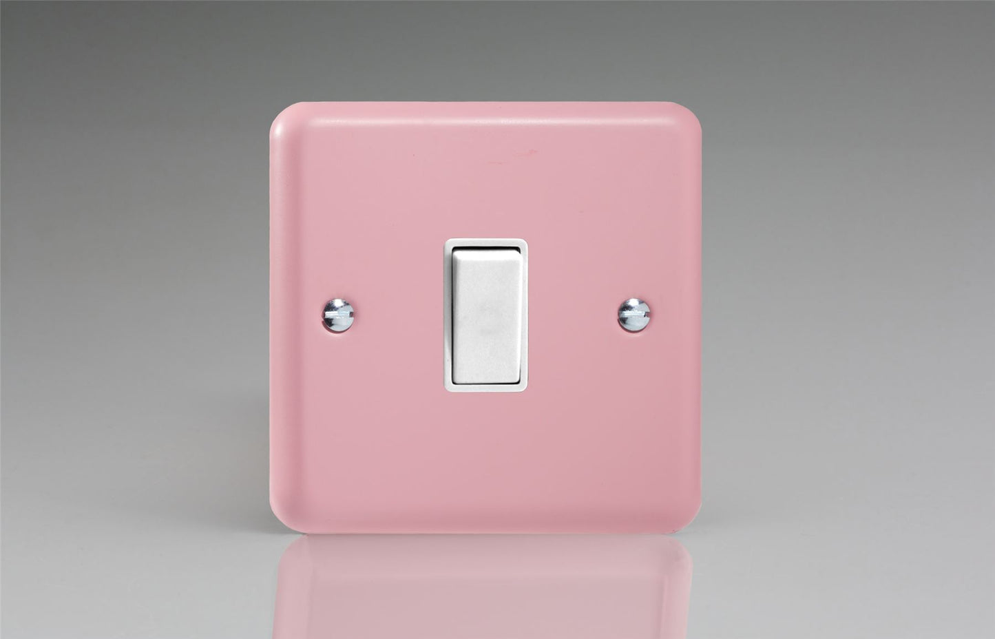 Varilight Pastel 1 Gang 10A 1 or 2 way Rocker Light Switch Rose Pink XY1W.RP