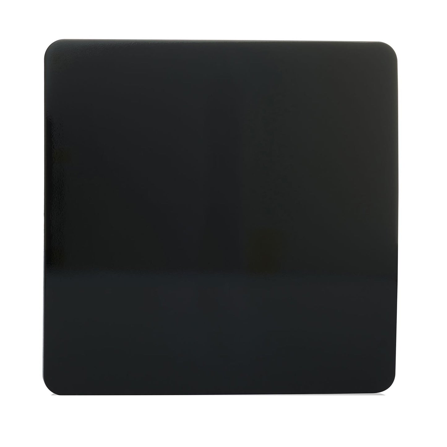 Trendi Switch Artistic Modern Glossy Decorative Screwless Standard Single Wall Blanking Plate for Electrical Sockets, Outlet with Screws in Piano Black - ART-BLKBK