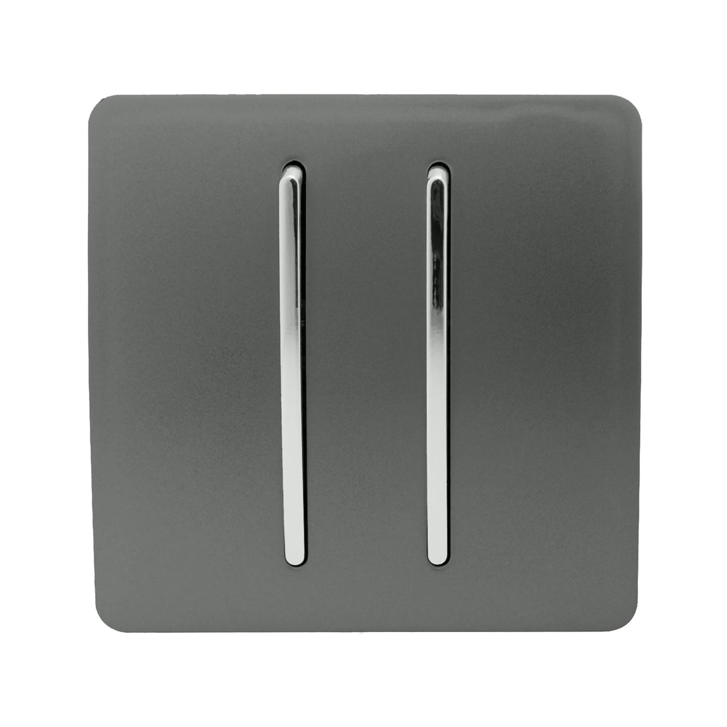 Trendi Artistic Modern Glossy Tactile Auto Retractive 2 Door Bell Switch Charcoal
