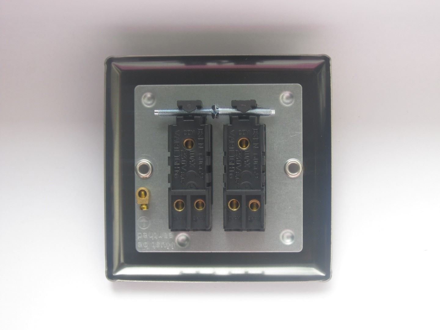Varilight 2-Gang 10A 1- or 2-Way Rocker Switch Brushed Brass