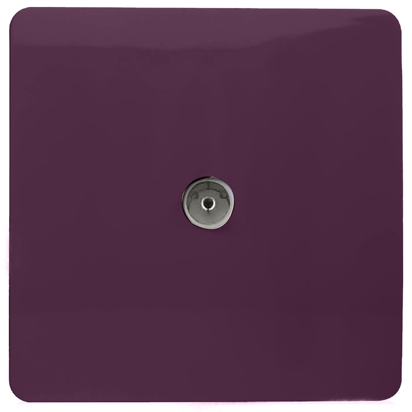 Trendi Artistic Modern Glossy Tactile TV Socket Plum