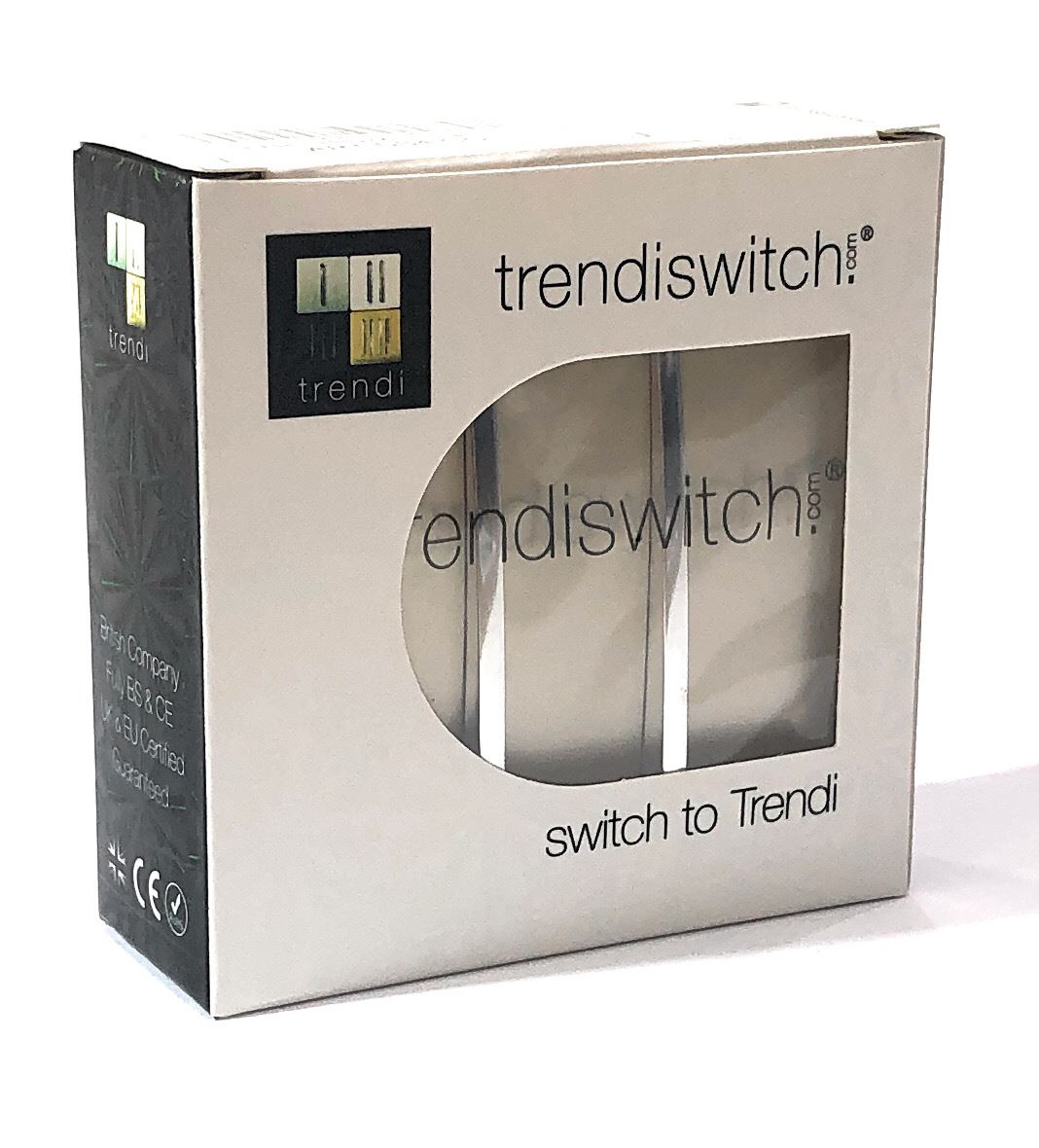 Trendi 2 Gang Retractive Home Automation Switch in Gold