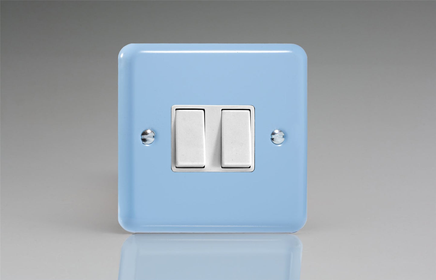 Varilight Pastel 2 Gang 10A 1 or 2 way Rocker Light Switch Duck Egg Blue XY2W.DB