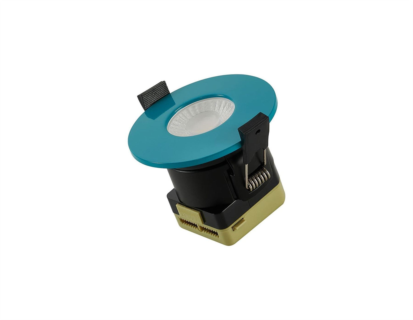 Trendi Switch Dimmable IP65 CCT LED Fire Rated Downlight in Bright Teal