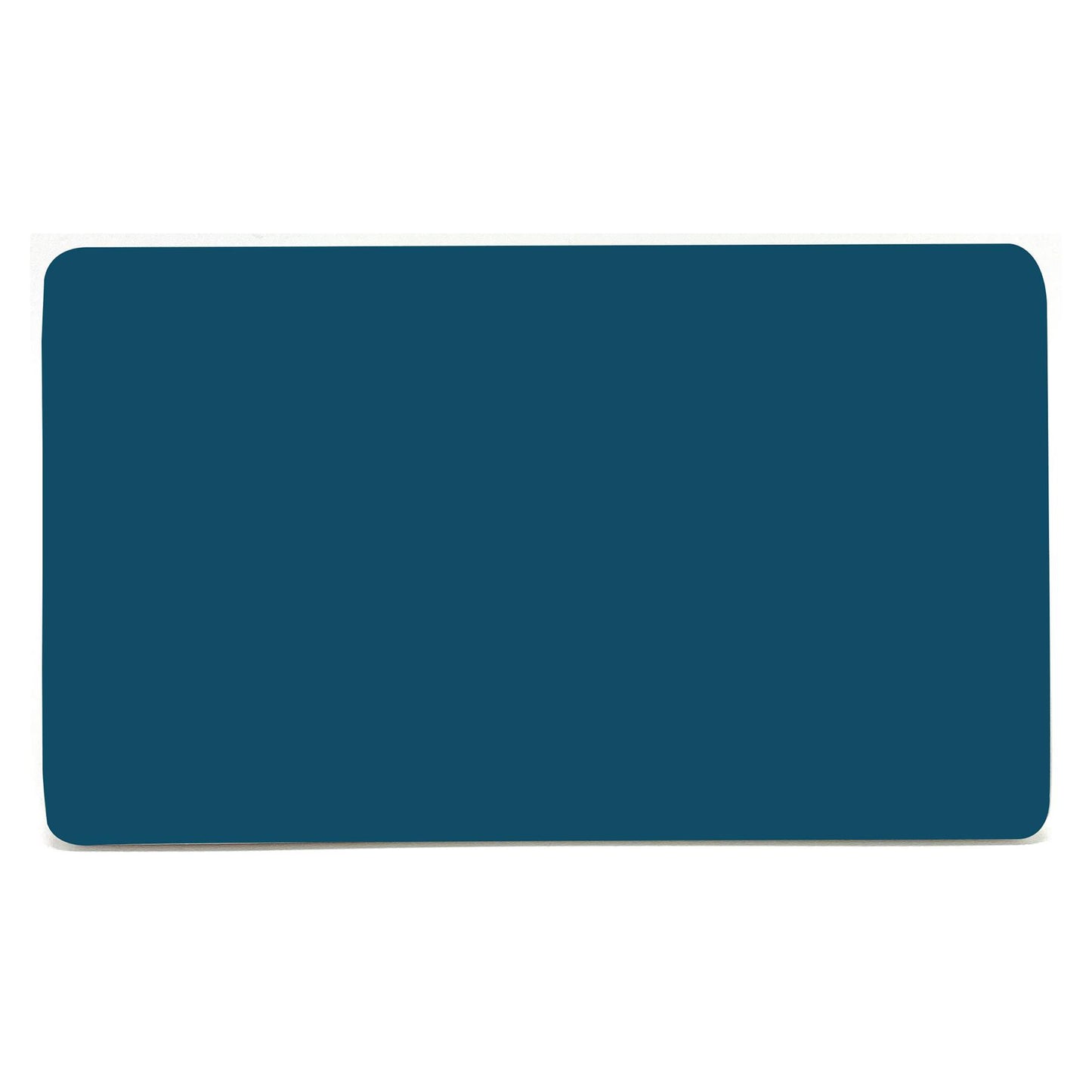 Trendi Switch Artistic Modern Glossy Decorative Screwless Standard Double Wall Blanking Plate for Electrical Sockets, Outlet with Screws in Midnight Blue - ART-2BLKMD