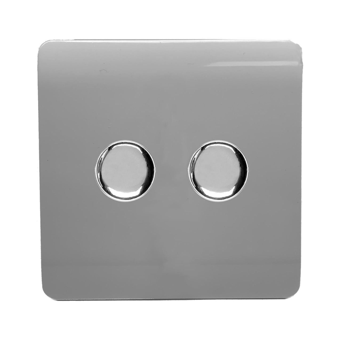 Trendi Artistic Modern Glossy Tactile 2 Gang 2 Way 150w LED Dimmer switch Light Grey