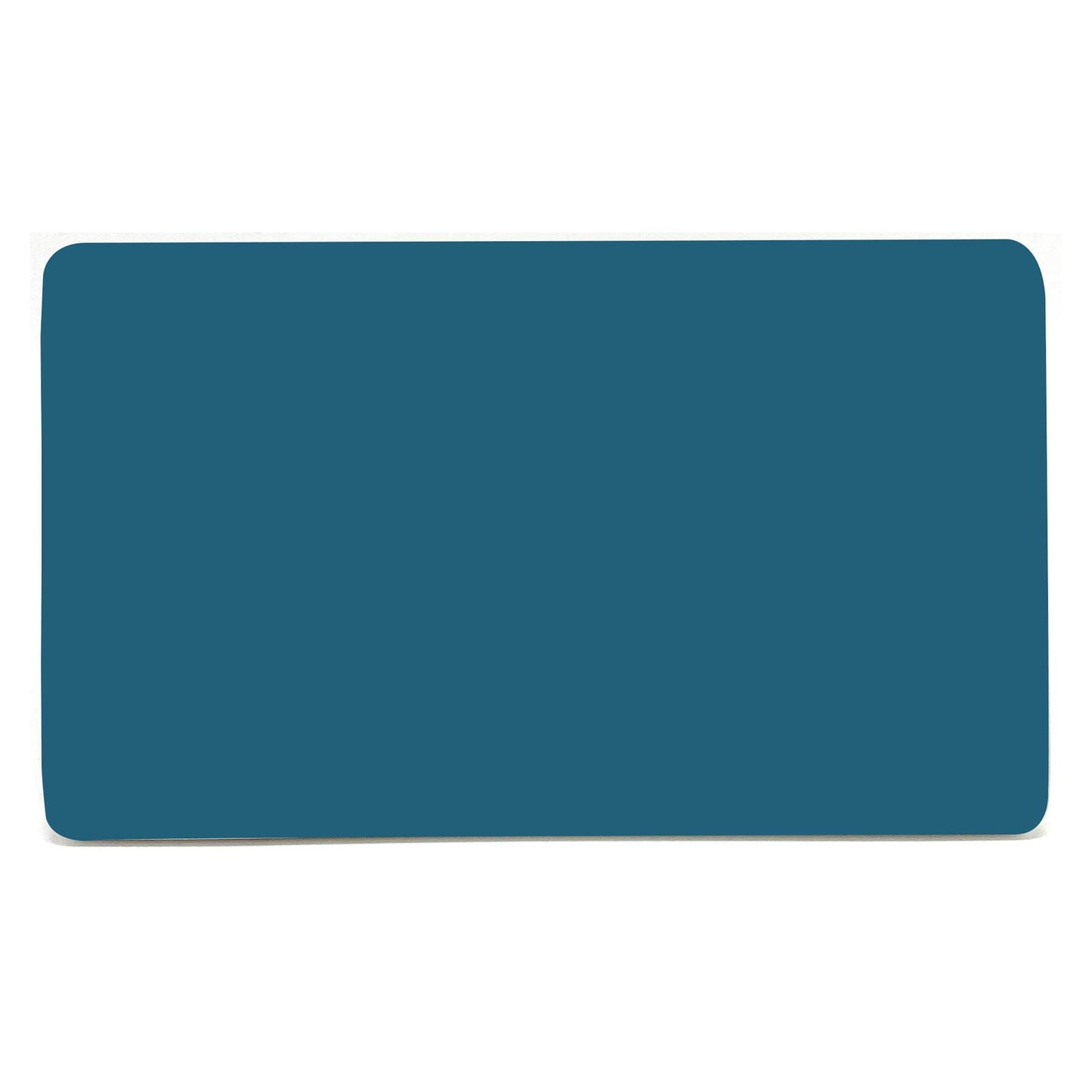 Trendi Switch Artistic Modern Glossy Decorative Screwless Standard Double Wall Blanking Plate for Electrical Sockets, Outlet with Screws in Ocean Blue - ART-2BLKOB