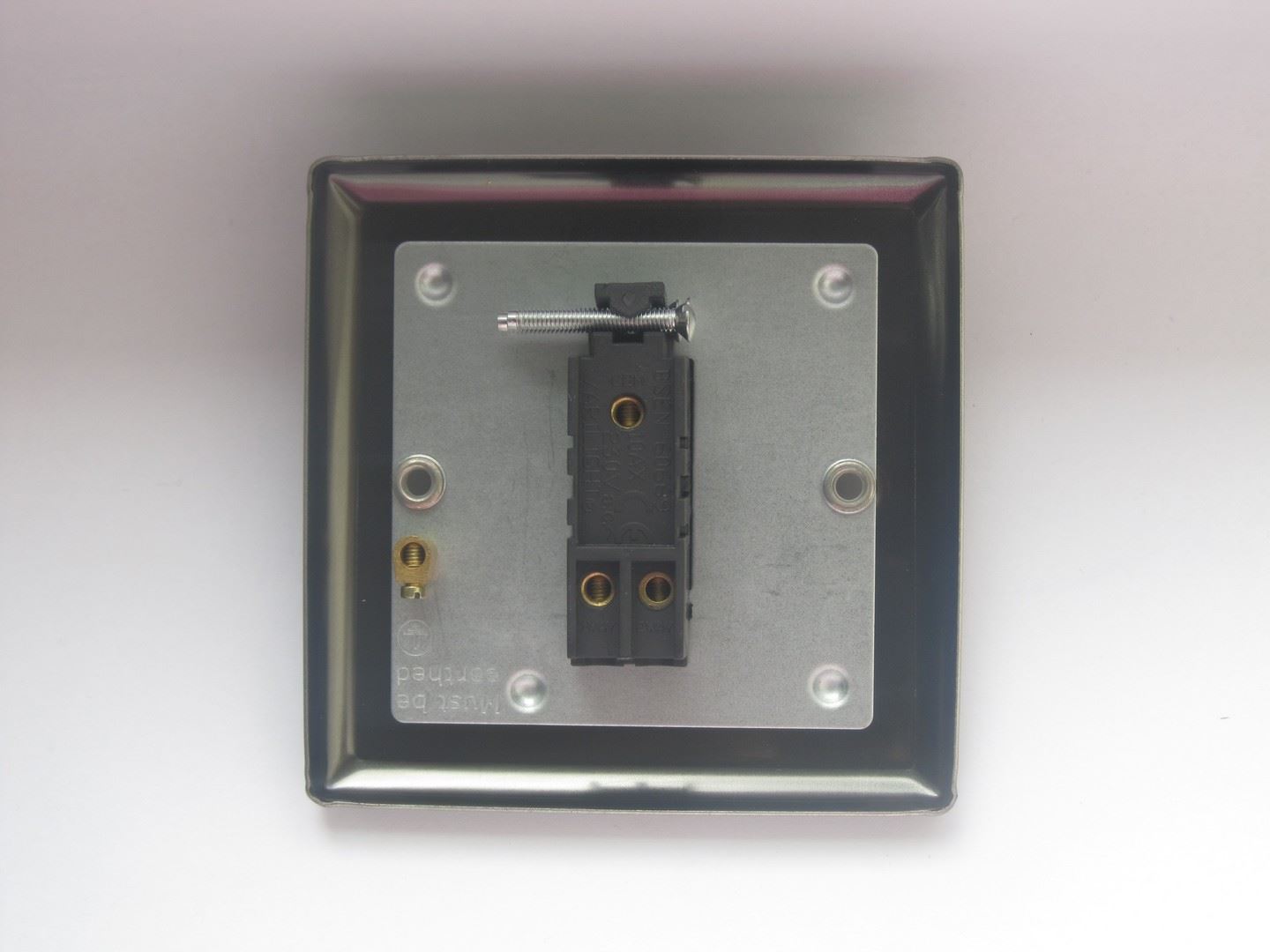 Varilight 1-Gang 10A 1- or 2-Way Rocker Switch in Vogue Matt White w/ Polished Brass