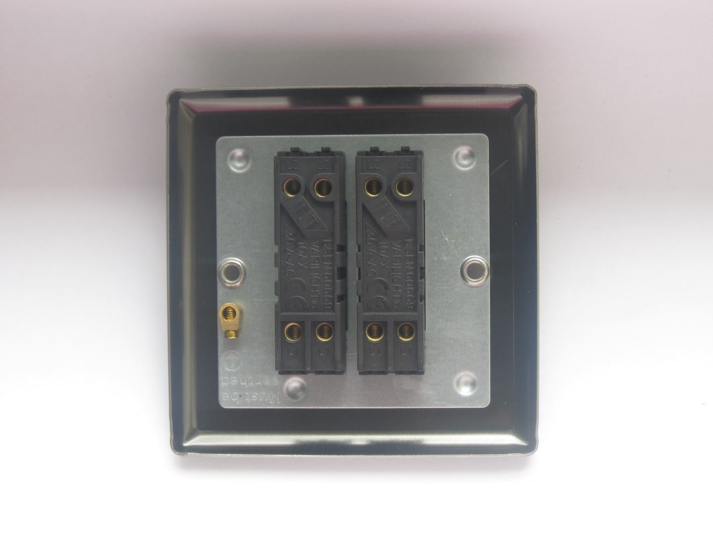 Varilight 2-Gang 10A Intermediate Toggle Switch in Classic Matt Chrome w/ Chrome Toggle