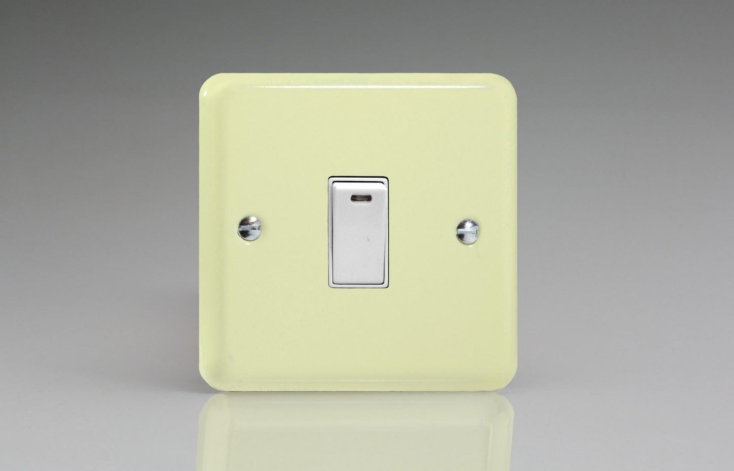 Varilight Pastel 1 Gang 20A Double Pole Rocker Light Switch + Neon Indicator Light White Chocolate X