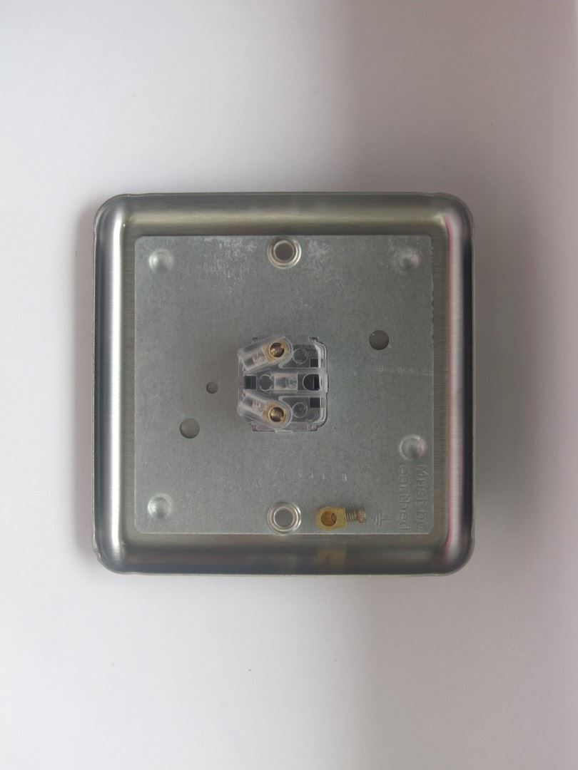 Varilight 1-Gang 6A 1-Way Push-to-Make Momentary Switch in Standard plate Matt Chrome - XSM1