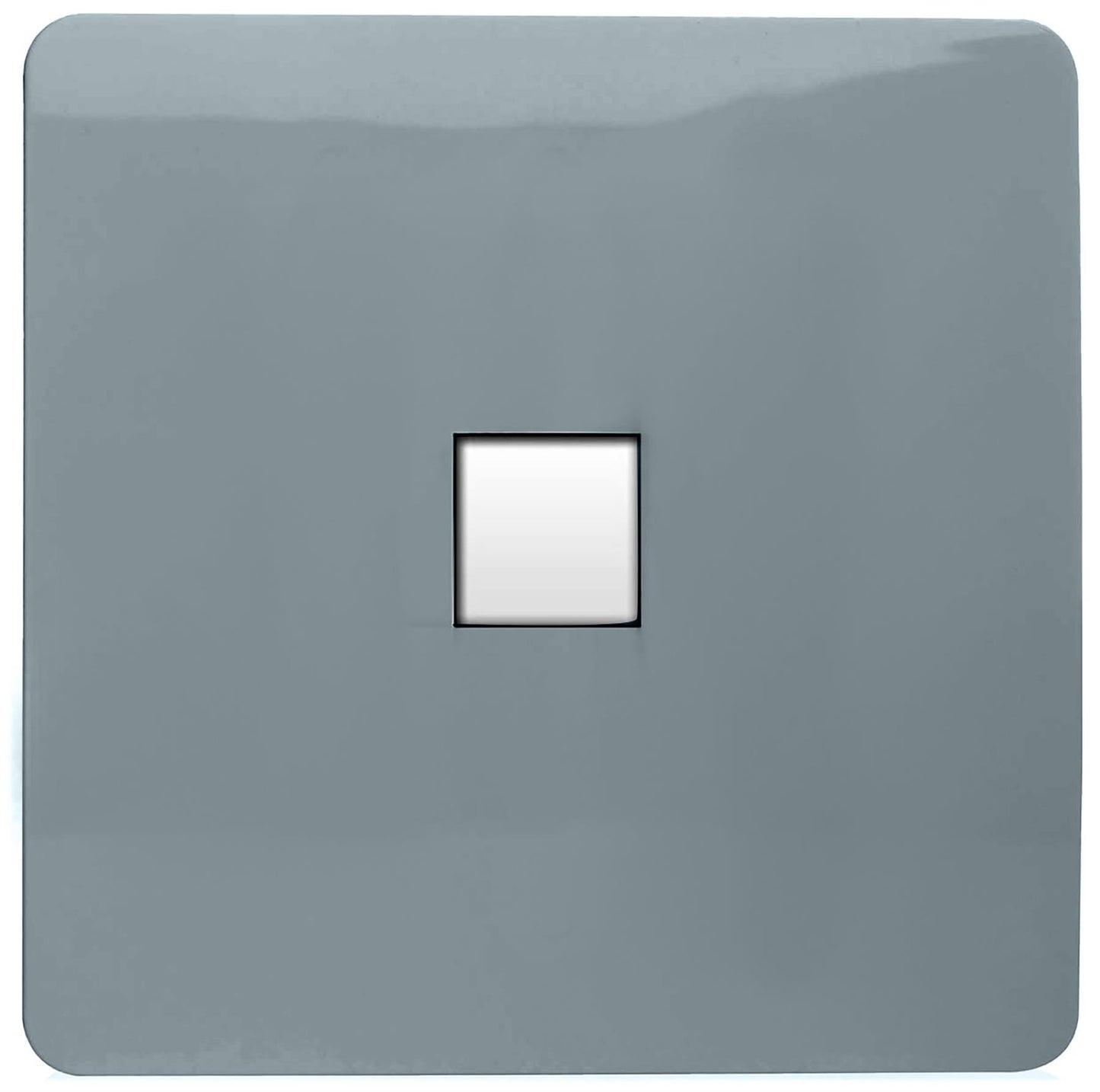 Trendi Artistic Modern Glossy Tactile Telephone Socket Cool Grey