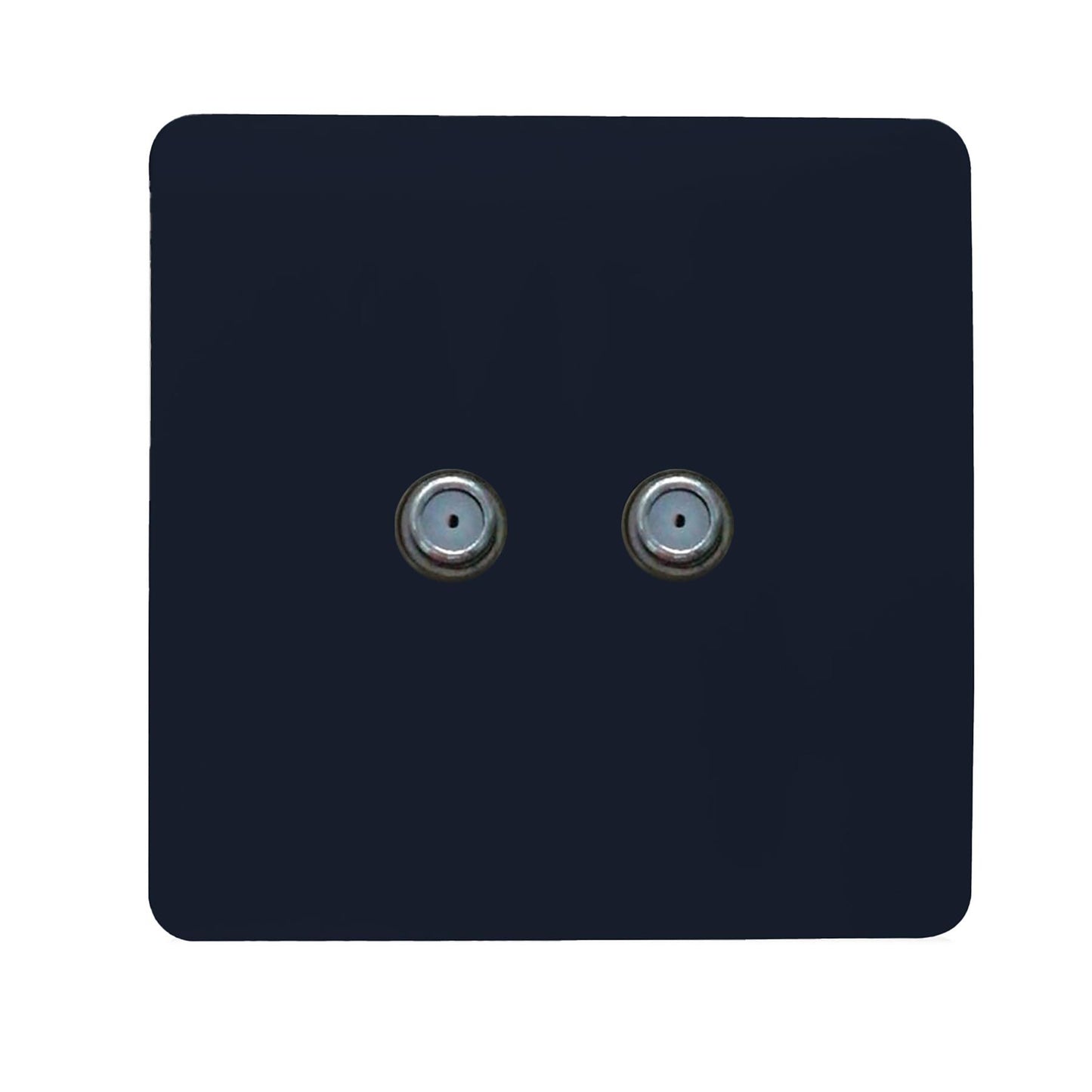 Trendi Switch 2 Gang Male F-Type Satellite Television Socket in Navy