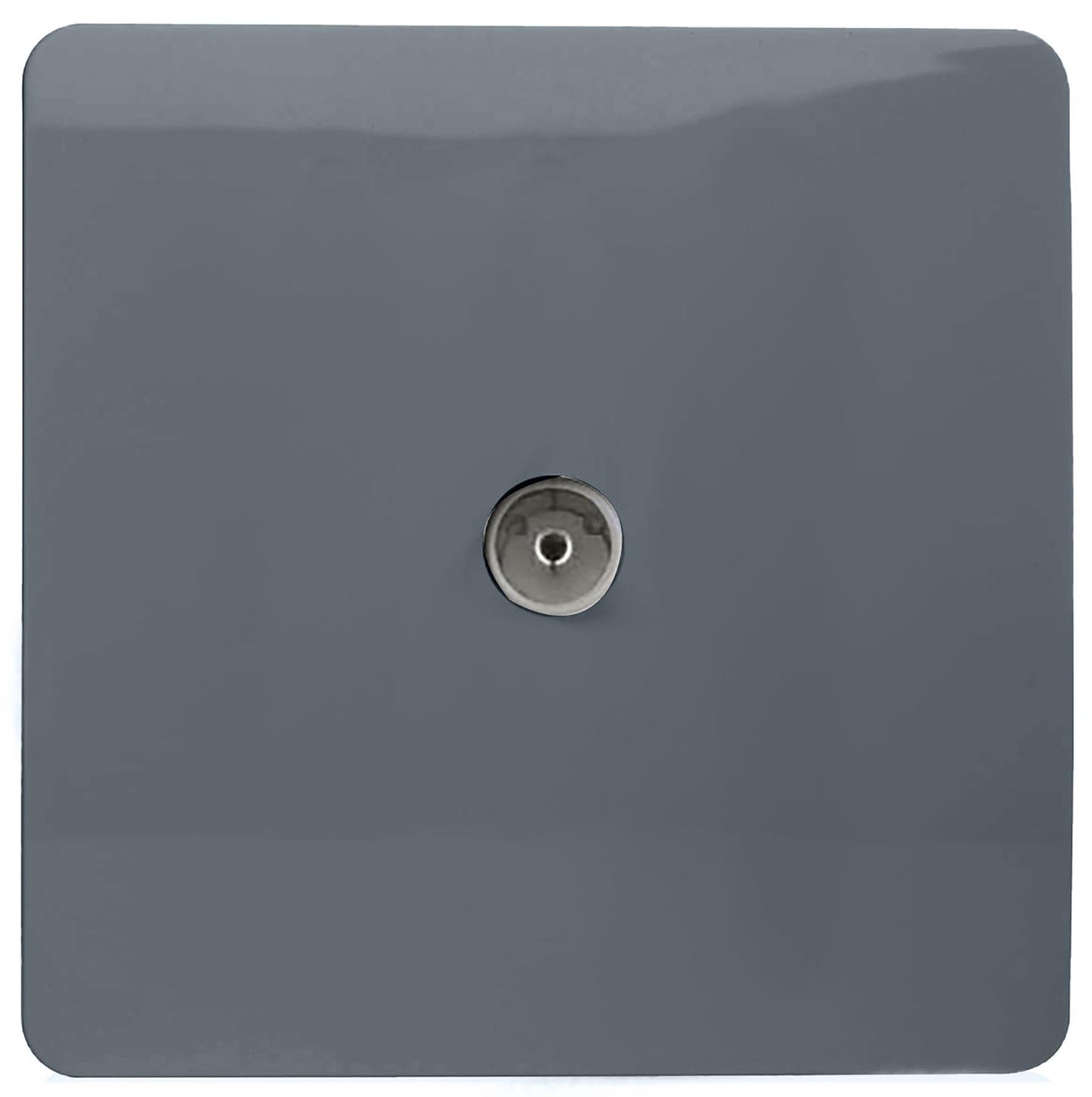 Trendi Artistic Modern Glossy Tactile TV Socket Warm Grey