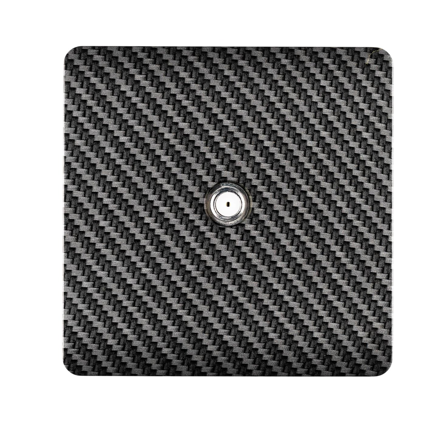 Trendi Switch 1 Gang Male F-Type Satellite Modern Designer Television Socket in Carbon Fibre