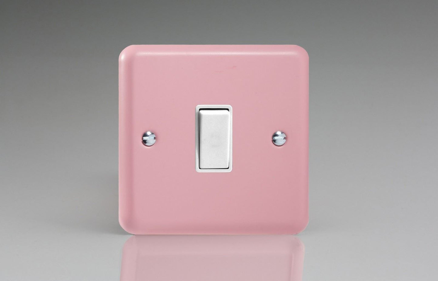 Varilight Pastel 1 Gang 10A 1 or 2 way Rocker Light Switch Rose Pink XY1W.RP