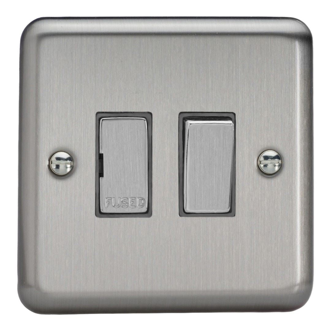 Varilight 13A Switched Fused Spur Matt Chrome Dec Insert XS6D