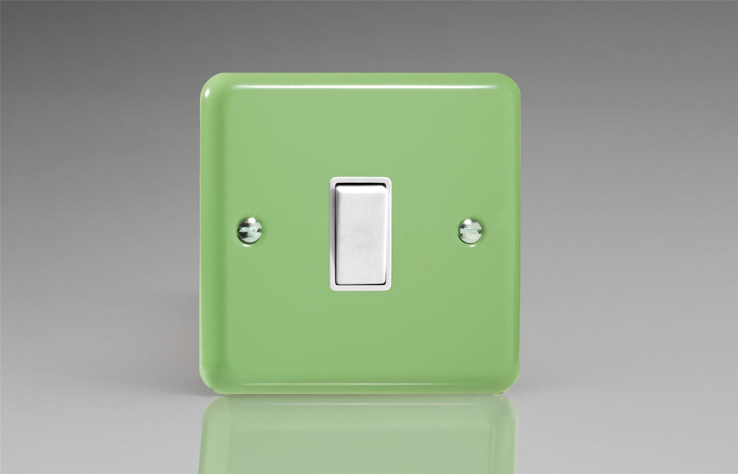 Varilight Pastel 1 Gang 10A 1 or 2 way Rocker Light Switch Beyrl Green XY1W.BG
