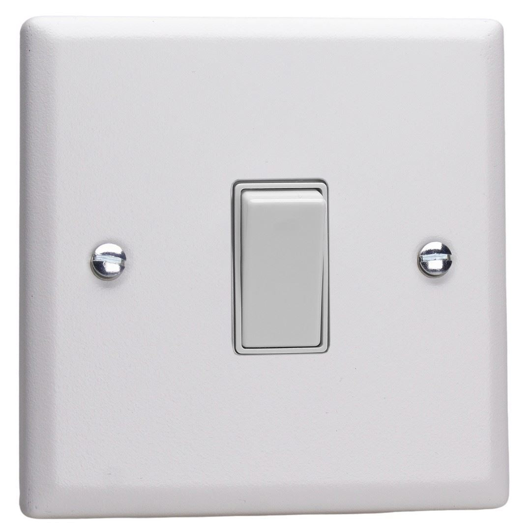 Varilight 1-Gang 20A Double Pole Rocker Switch in Urban Chalk White w/ White