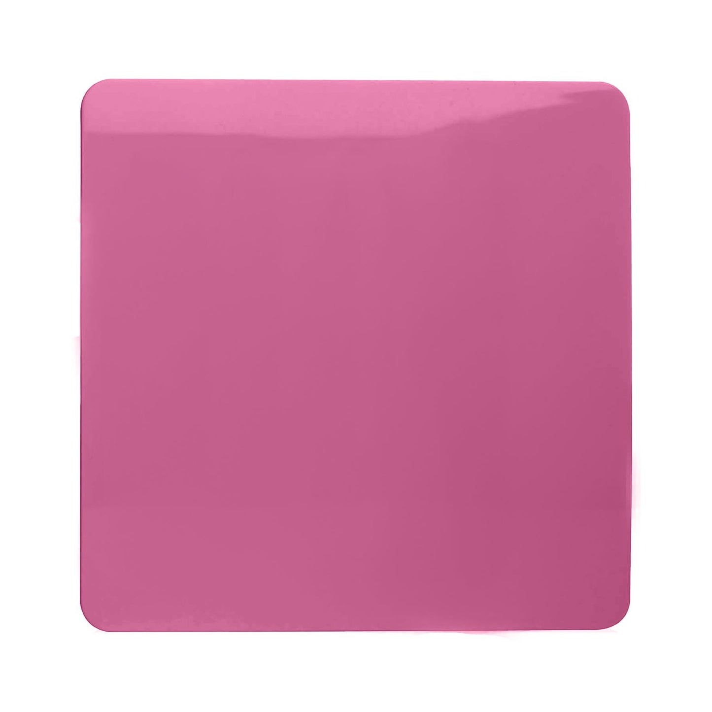Trendi Switch Artistic Modern Glossy Decorative Screwless Standard Single Wall Blanking Plate for Electrical Sockets, Outlet with Screws in Candy Pink - ART-BLKPK