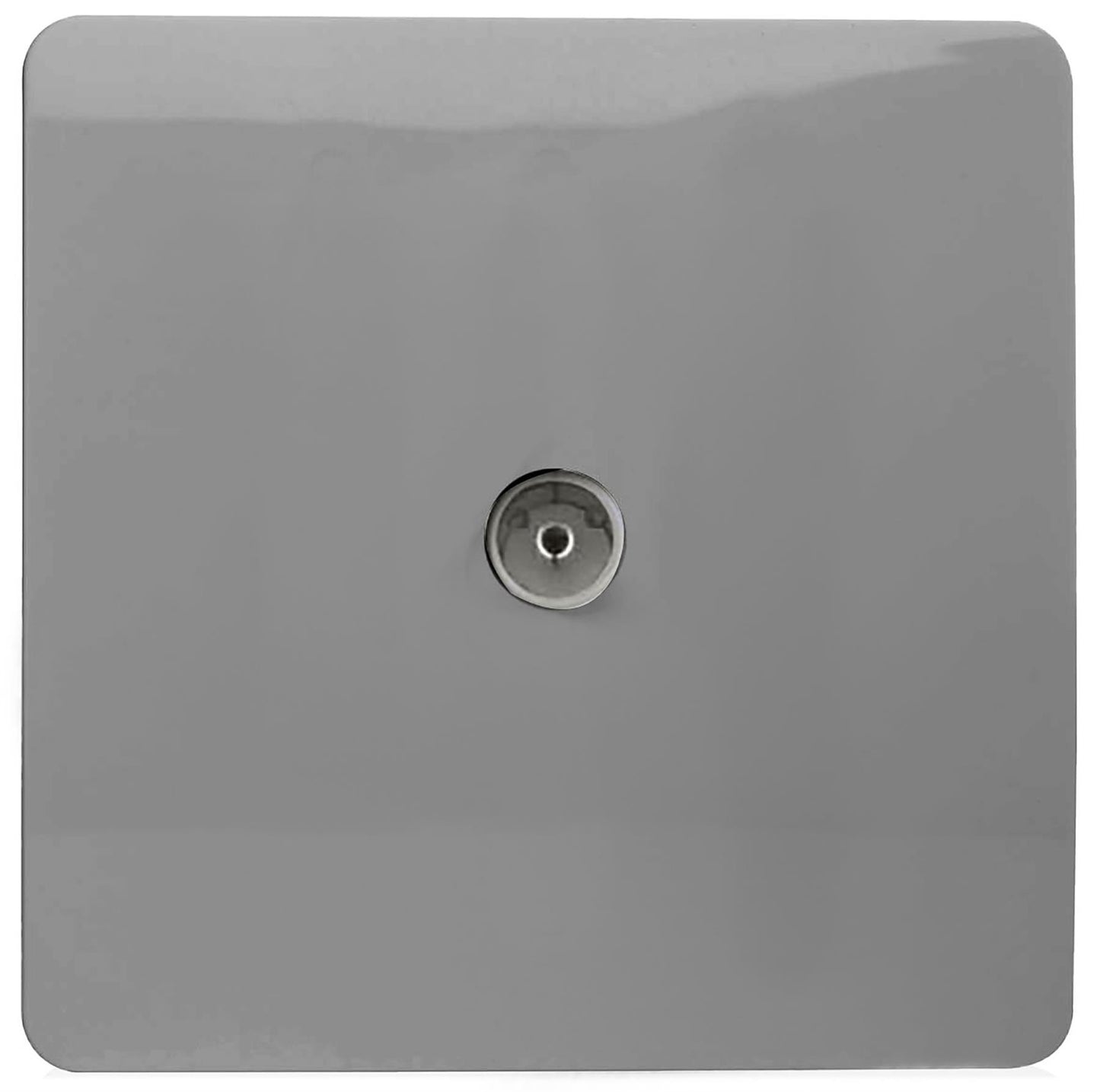 Trendi Artistic Modern Glossy Tactile TV Socket Light Grey