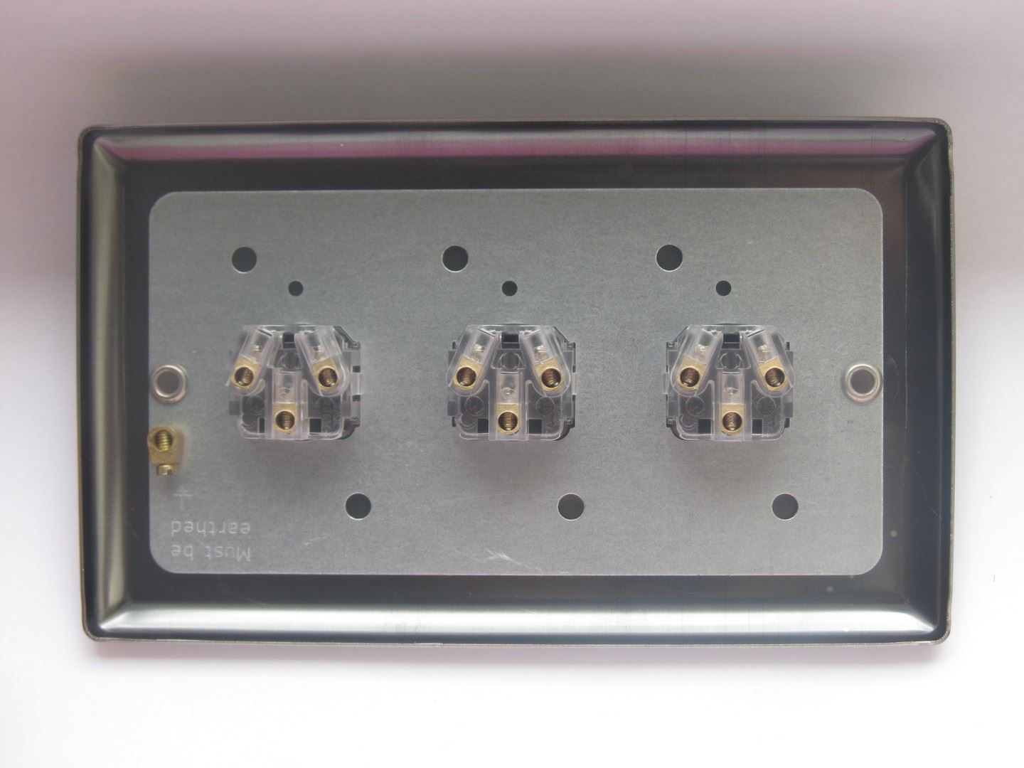 Varilight 3 Gang 6A 1 or 2 Way Push on/off Impulse Switch Matt Chrome XSP3