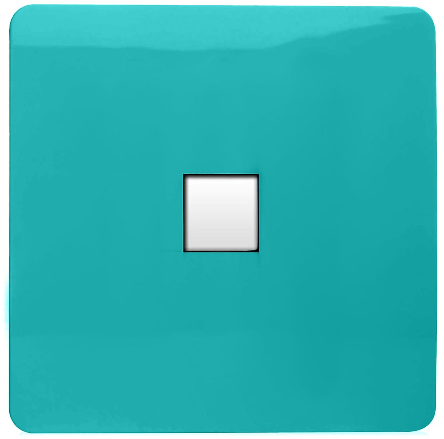 Trendi Artistic Modern Glossy Tactile Telephone Socket Bright Teal