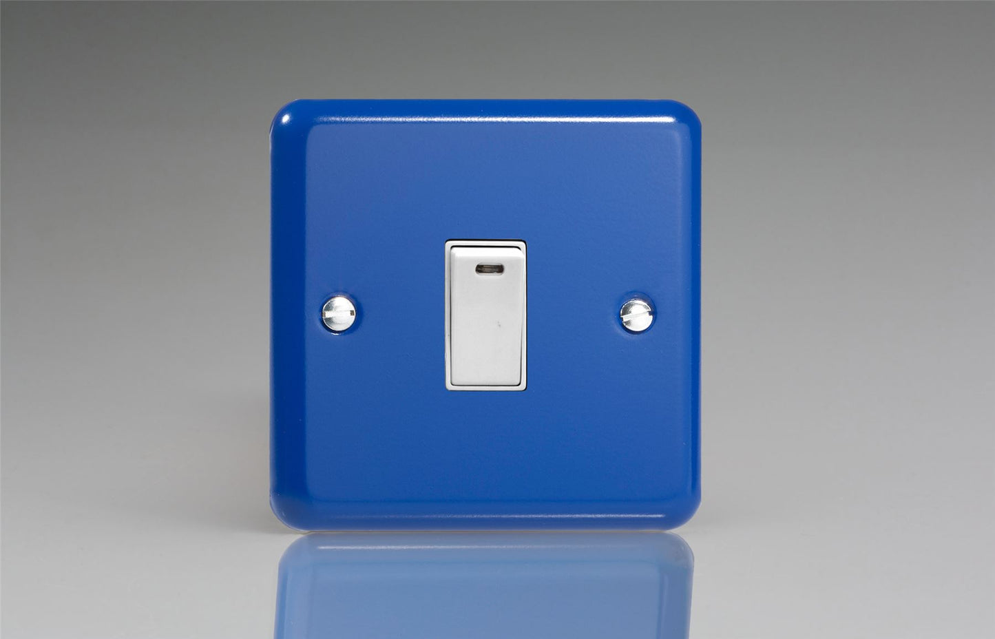 Varilight Lily 1 gang 20 Amp Heavy Duty Rocket switch Reflex Royal Blue with neon and white insert XY20NW.RB