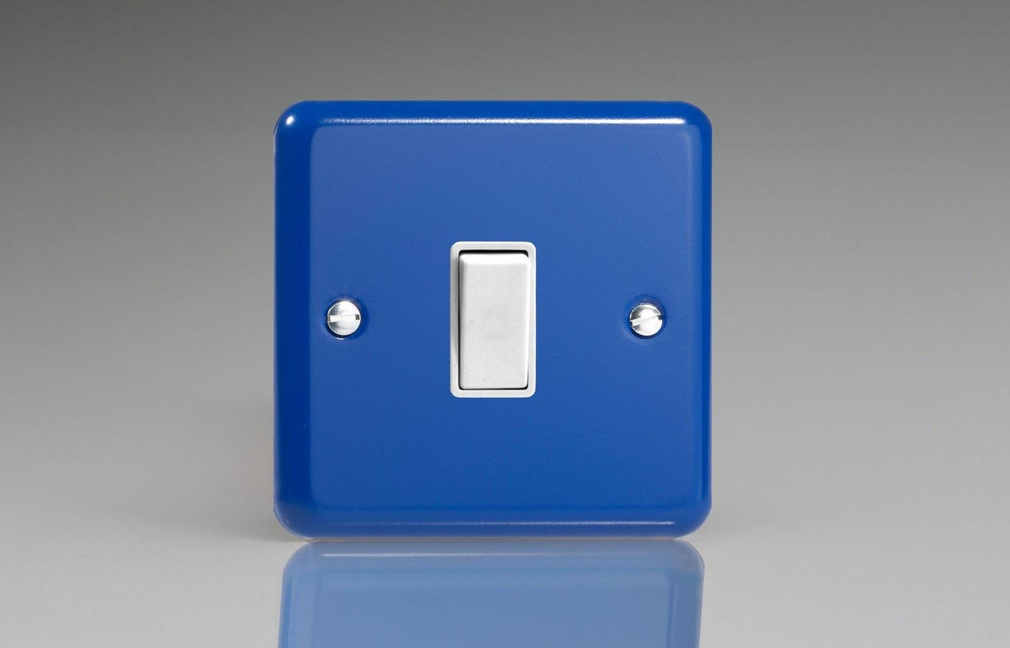 Varilight Pastel 1 Gang 1 or 2 Way Decorative Rocker Light Switch Reflex Royal Blue with White insert XY1W.RB