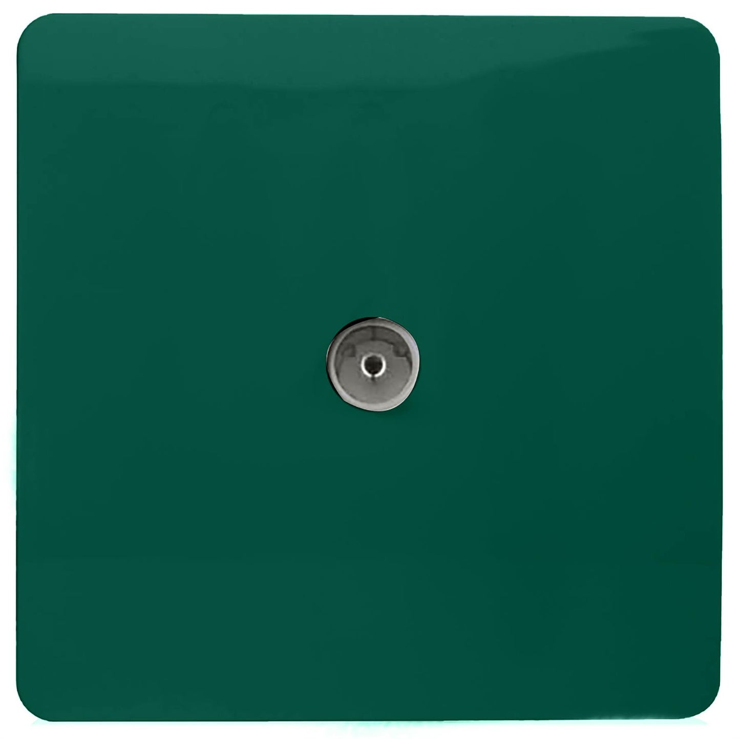 Trendi Artistic Modern Glossy Tactile TV Socket Dark Green