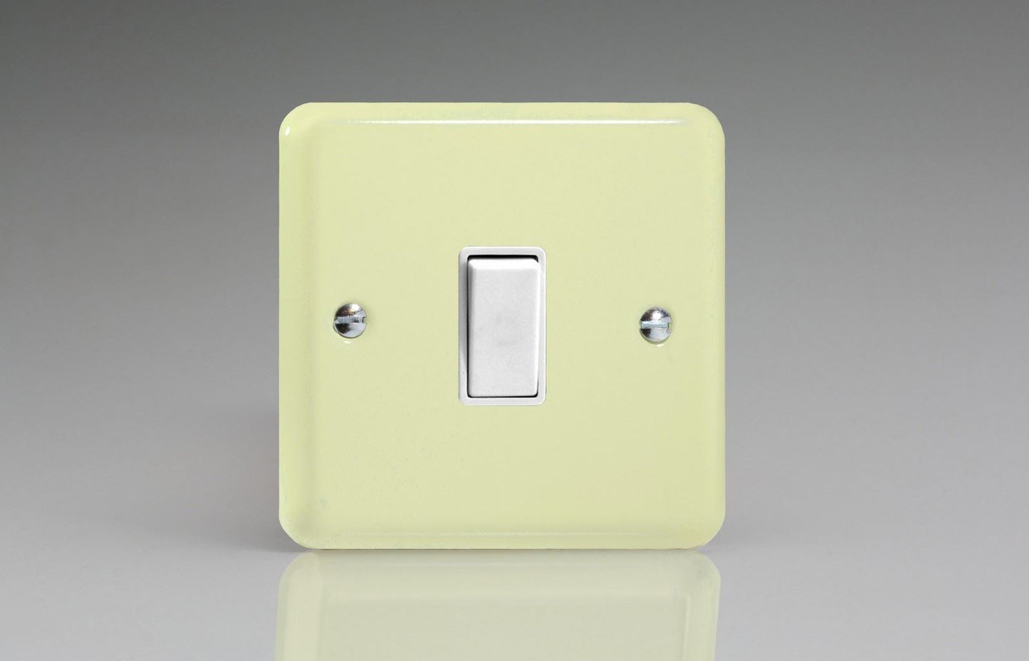 Varilight Pastel 1 Gang 10A 1 or 2 way Rocker Light Switch White Chocolate XY1W.WC