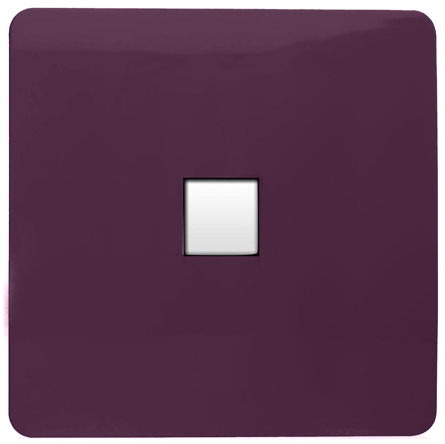 Trendi Artistic Modern Glossy Tactile RJ45 Cat 5e Ethernet Socket Plum