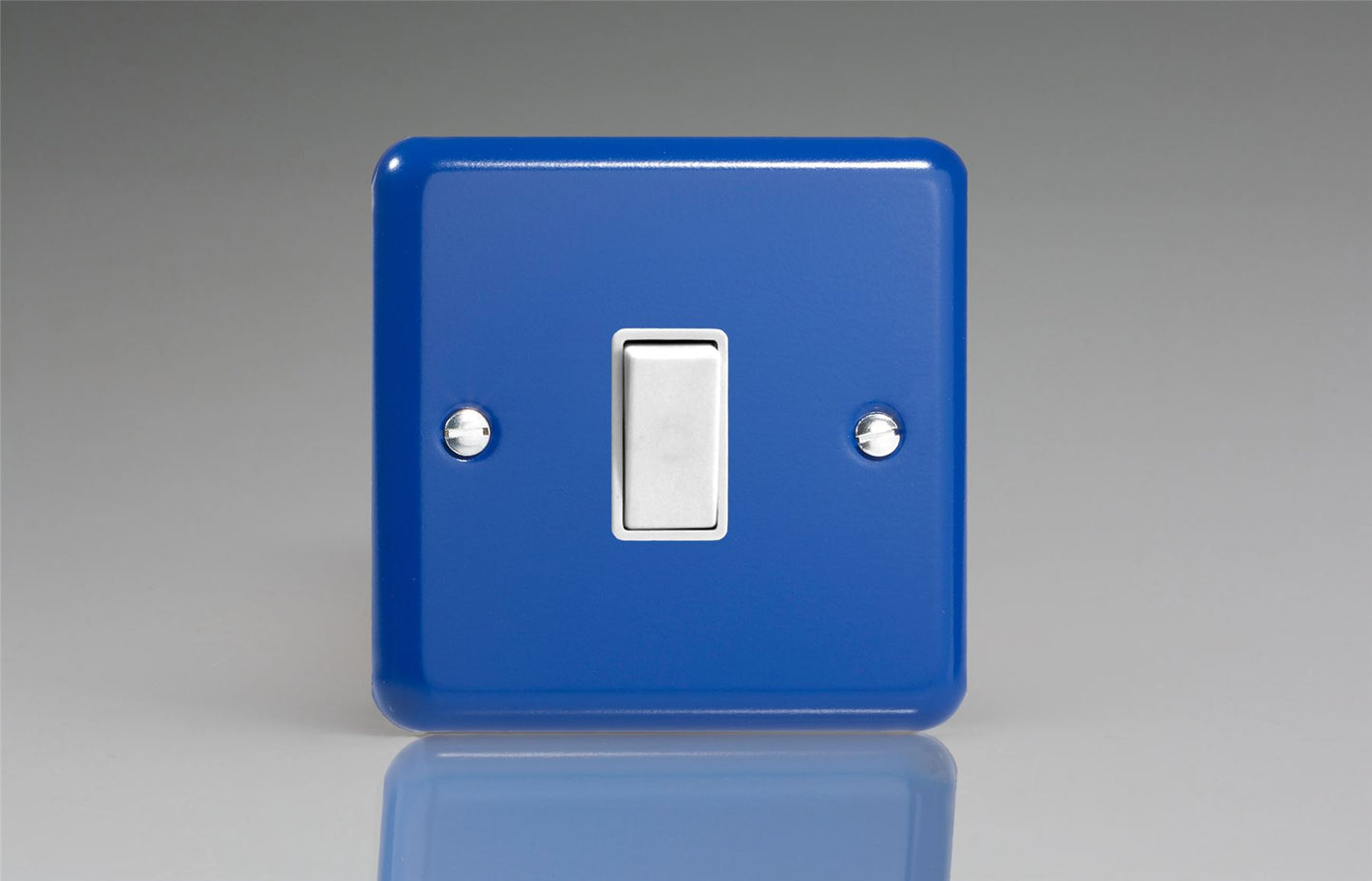 Varilight Pastel 1 Gang 1 or 2 Way Decorative Rocker Light Switch Reflex Royal Blue with White insert XY1W.RB