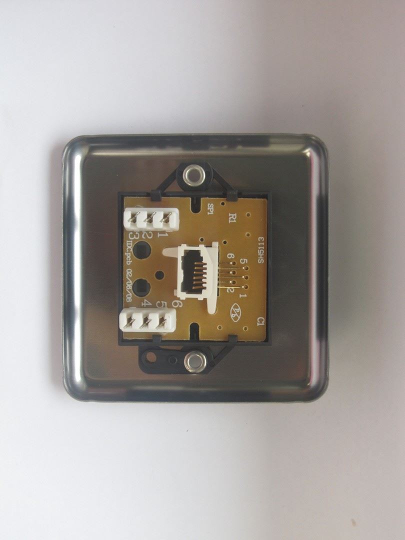 Varilight 1 Gang Telephone Slave Socket Matt Chrome White Insert XSTSW