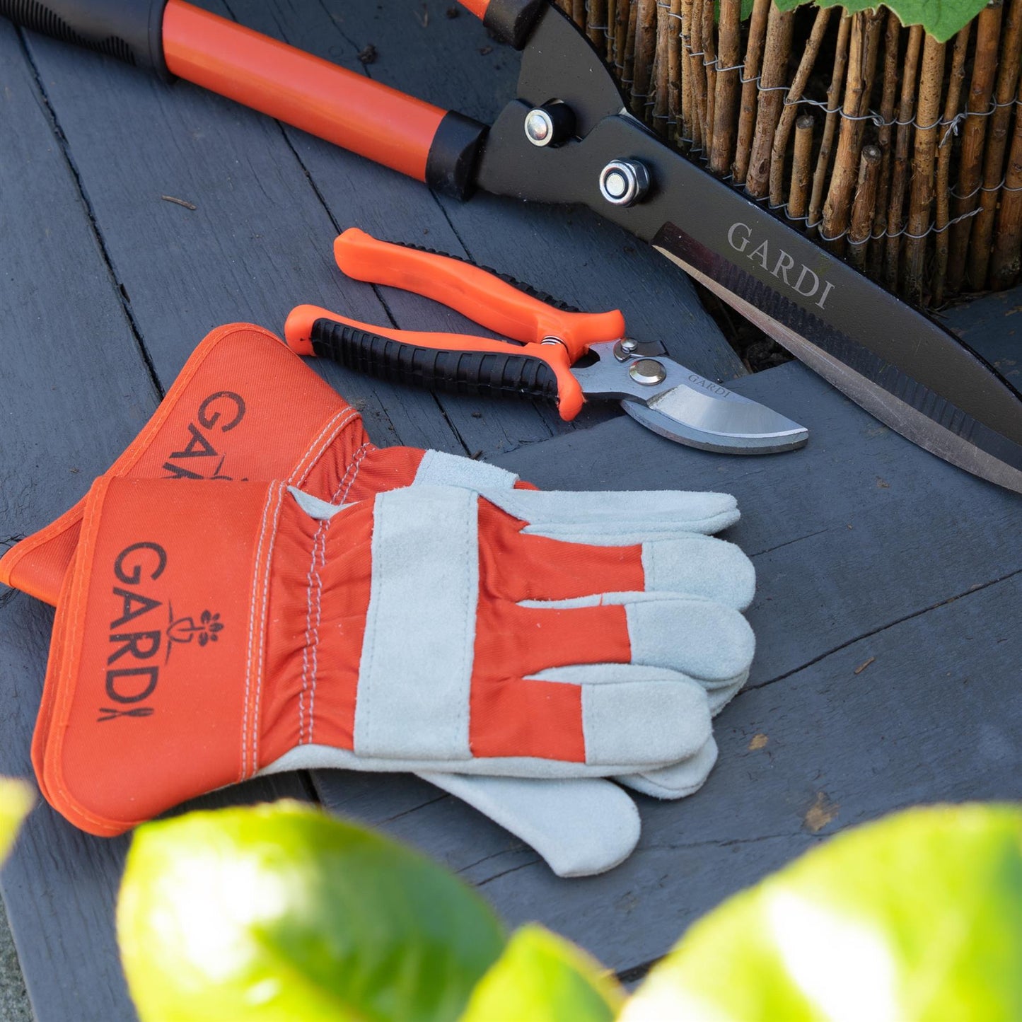 Gardi Orange Serrated Garden Hedge Comfort Grip Shears