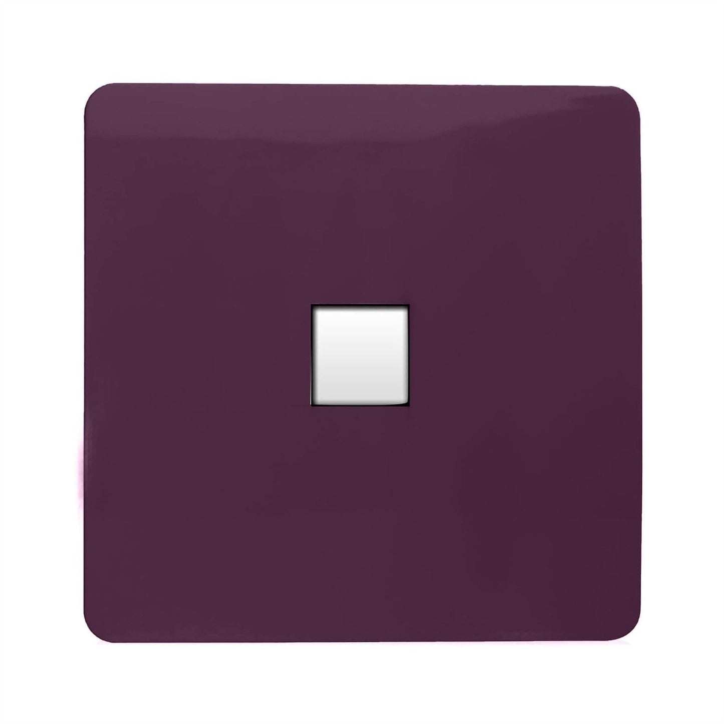 Trendi Switch 1 Gang RJ45 Cat 6 Modern Designer PC Ethernet Socket in Plum