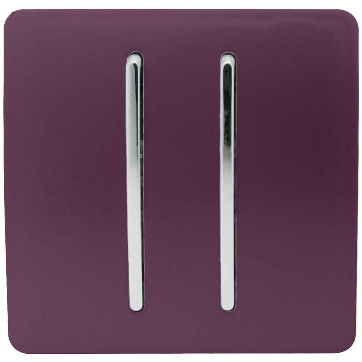 Trendi 2 Gang Artistic Modern Glossy Tactile Home Automation Switch Plum