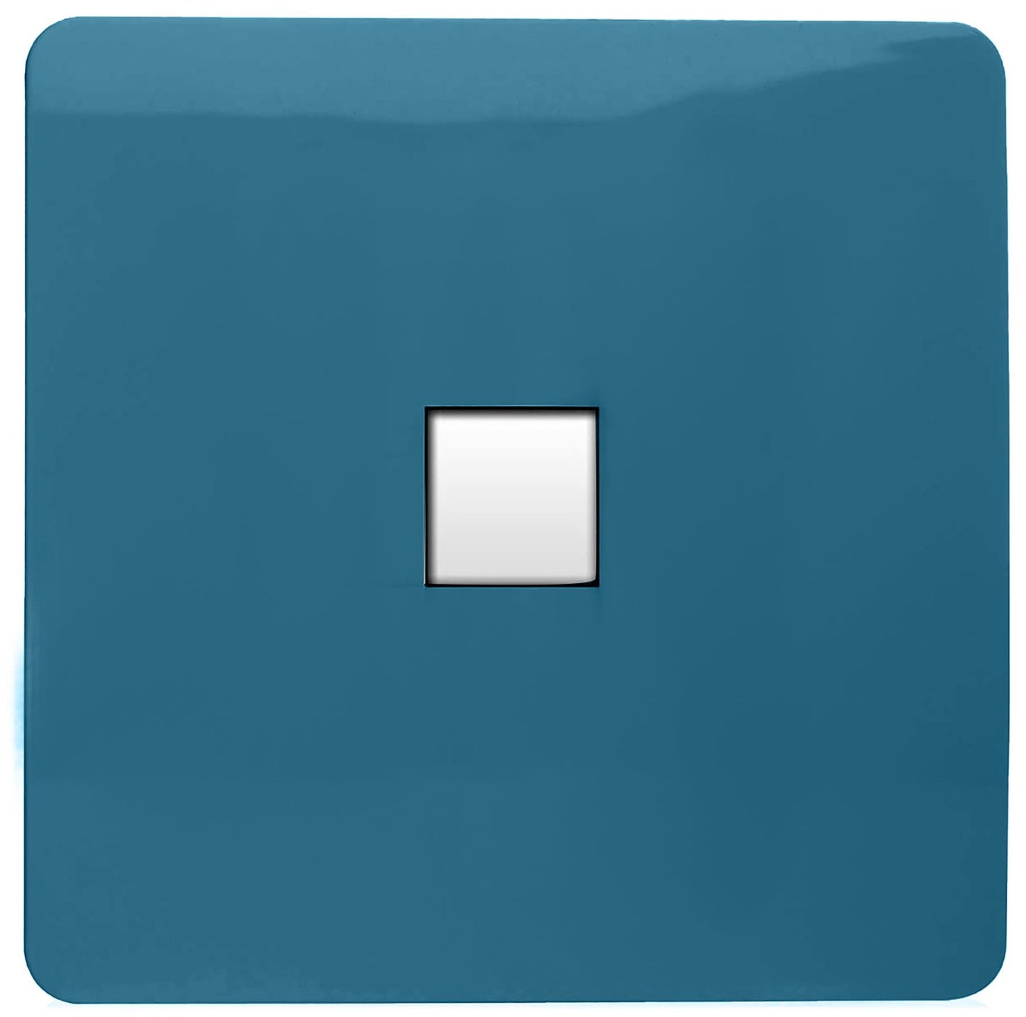 Trendi Artistic Modern Glossy Tactile RJ45 Cat 5e Ethernet Socket Ocean Blue