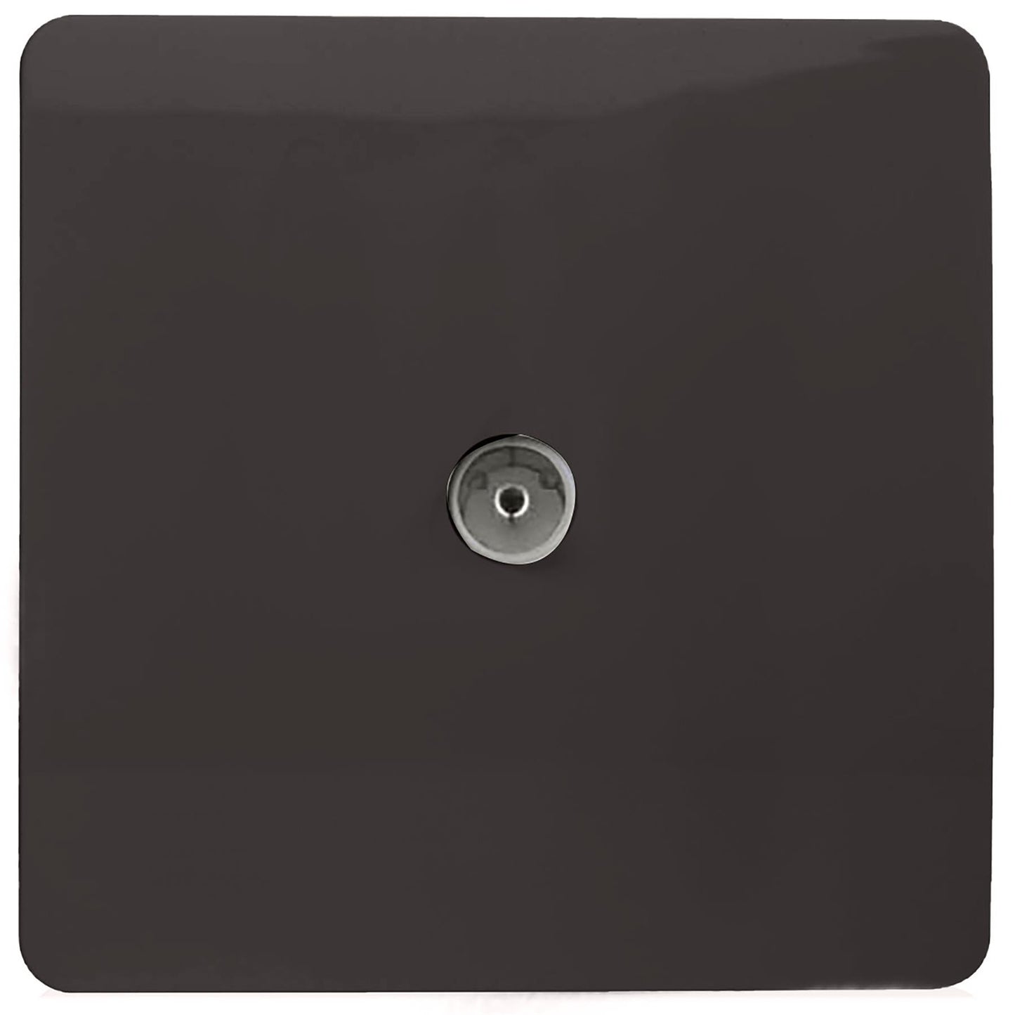 Trendi Artistic Modern Glossy Tactile TV Socket Dark Brown