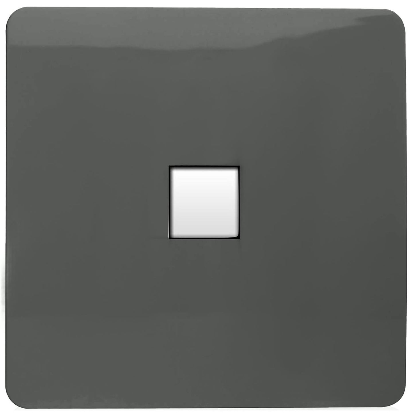 Trendi Artistic Modern Glossy Tactile Telephone Socket Charcoal