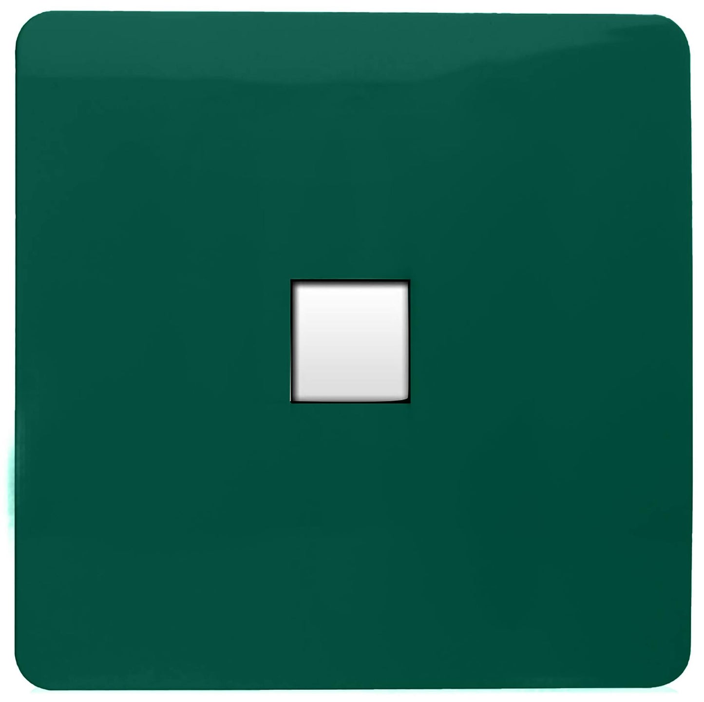 Trendi Artistic Modern Glossy Tactile RJ45 Cat 5e Ethernet Socket Dark Green