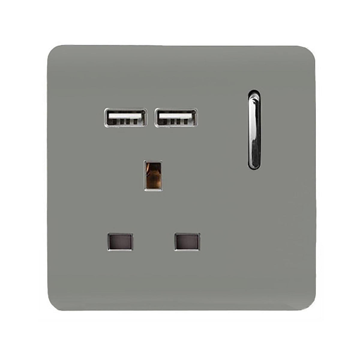 Trendi Trendi 1 Gang Single Switched Screwless Artistic Modern Glossy 13 Amp ...