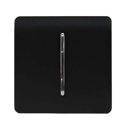 Trendi Modern Auto Retractive Door Bell Switch Matt Black Soft Touch - ART-DBSTB
